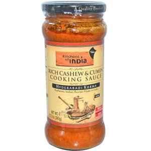 Kitchen Of India, Cashew & Cumin Cooking Sauce, 6/12.2 Oz  
