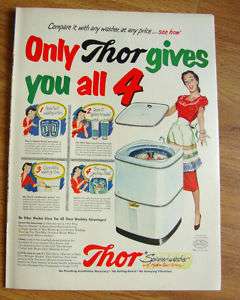 1951 Thor Spinner Washer Ad  