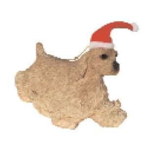  VDISC Buff Cocker Spaniel Sandicast Holiday Ornament with 