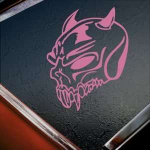  Skull Pink Decal Car Truck Bumper Window Pink Sticker Arts, Crafts
