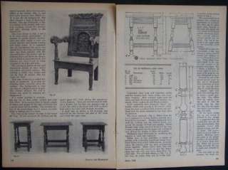 Early American Furniture Herman HJORTH 1946 HowTo PLANS  