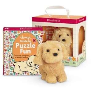 New American Girl Honey Plush Dog Animal & 32 page Book Pack (Golden 