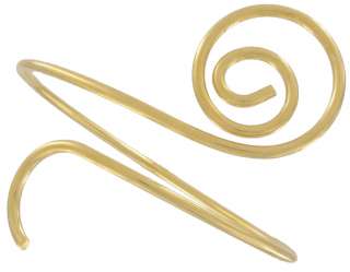 Spiral 14K Gold Gp Metal Upper Arm Cuff Bracelet Scroll Usa  