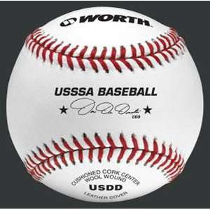  Worth 9 USSSA Cushion Cork Center Baseballs WHITE   RED 