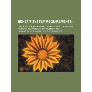Benefit system requirements checklist for reviewing systems under the 