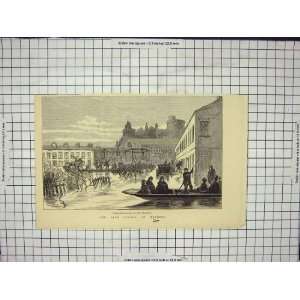  Floods Windsor Boats Water Rowing Antique Print