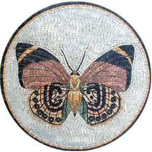  14 Butterfly Marble Mosaic Art Tile 