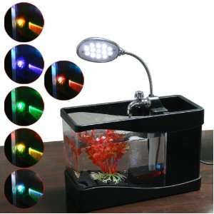  Mini Fish Tank USB Desktop Lamp Light Colorful LED 