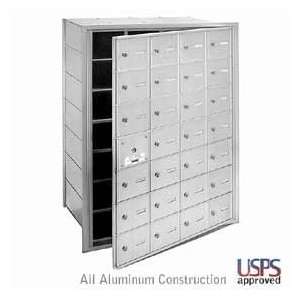28 Door (27 usable) 4B+ Horizontal Mailbox   Aluminum   Front Loading