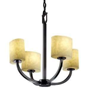 Clouds Arch Chandelier by Justice Design Group   R132175, Finish Dark 