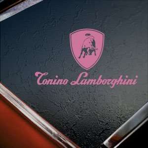  Lamborghini Pink Decal Logo Bull Car Truck Window Pink 
