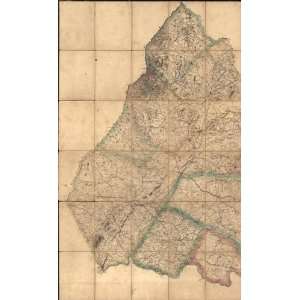  Civil War Map Map of a portion of eastern Virginia, from a 