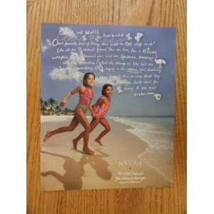  Aruba.2010 print ad (2 girls on beach.) Orinigal Magazine 