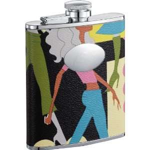    Leather Stainless Steel 6oz Liquor Hip Flask