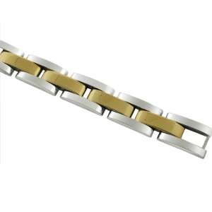   Gold And Silver Tone Greek Key Pattern Bracelet SSB925TT Jewelry