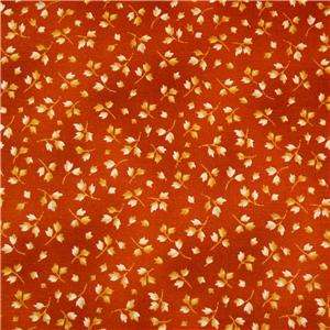 Andover Cotton Fabric, Rust Red & Cream Calico FQs  