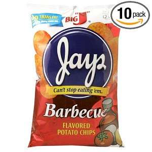Jays Potato Chips, Barbecue, 11 Ounce Bags (Pack of 10)  