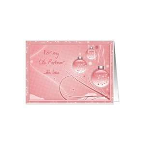  For my life partner with love pink ornaments sparkle Card 