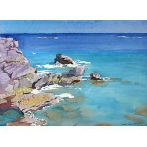  High above the Rocks, giclee print of watercolor by Susan 