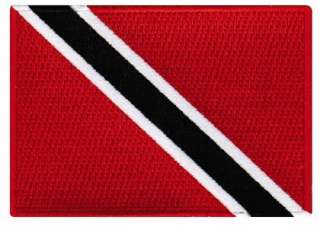 Trinidad and Tobago Flag Embroidered Patch Caribbean Iron On National 