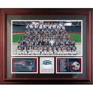   Patriots Framed Healy Plaque   2005 Super Bowl Champs