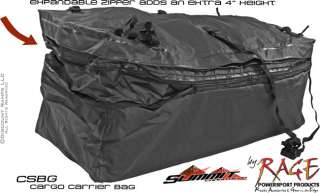   to see the cargo carrier bag used with an existing vehicle roof rack