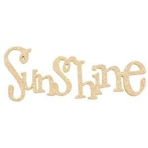    Sunshine Glitter Wall Word Color Funky Yellow