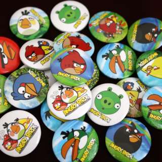 10 X Random Angry Birds Button Pin Badges Party Favors Hot Gift  