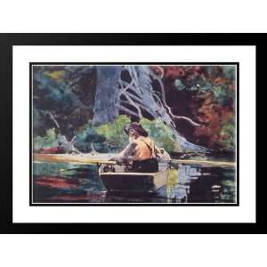 Homer, Winslow 24x19 Framed and Double Matted The Adirondack Guide