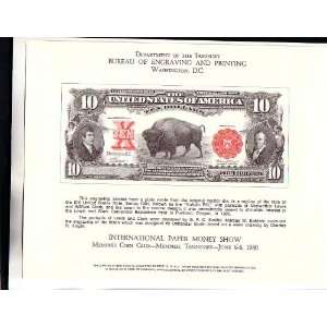   10 United States Note Series 1901 a/k/a Buffalo Note 