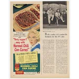 1950 Betty Hutton Hormel Chili Con Carne Print Ad (3832)  
