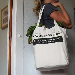    reuseit Dual Handled Tote, Hemp, Plastic Bags Blow