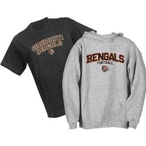 Cincinnati Bengals NFL Youth Belly Banded Hooded Sweatshirt and T 