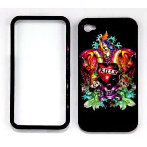   4G/4S TATTO ED SNAKE AND BEAUTY BLACK PHONE CASE 