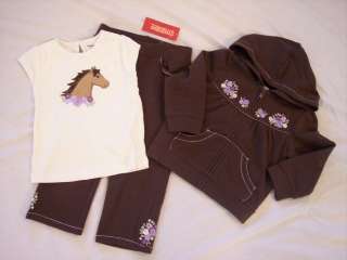 NWT Girl Gymboree Cowgirl horse shirt hoodie pants 2 2T  