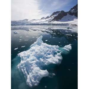  Iceberg in Fugle Fjord, Spitsbergen Island, Arctic, Norway 