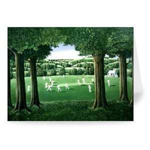 Village Cricket, 1980 by Liz Wright   Greeting Card (Pack of 2)   7x5 