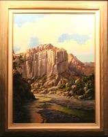 Jim Lewis Untitled Large Original Oil Painting on Canvas Mountain 