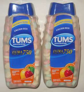 Tums Antacid /Calcium Supplement Assorted Fruits Calcium Rich 660 