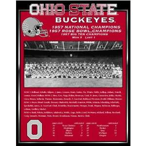  Ohio State    1957 Rose Bowl Champions    13 x 16 Plaque 