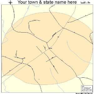  Street & Road Map of Casar, North Carolina NC   Printed 