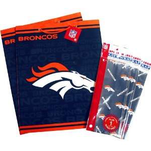  Pro Specialties Denver Broncos Large Size Gift Bag & Wrapping Paper 