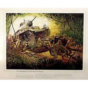    WWII At A Roadblock On The Road To Bataan Print 