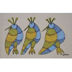  India Culture Tribal Paintings Gond Tribe