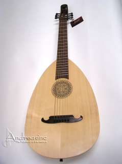 NEW UNIQUE CLASSICAL LUTE GUITAR HAND CARVED w/ PEGS, CD & TUNING 