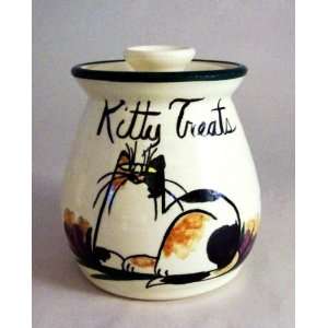  Kitty Treats Jar by Moonfire Pottery
