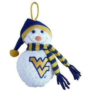  West Virginia Mountaineers Plush Musical Snowman Ornament 