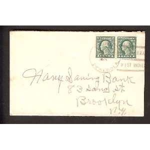   Indies Cover Used, Railroad Cover Ship with US Stamps 