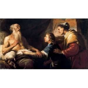   Luca Giordano   24 x 14 inches   Isaac blesses Jaco