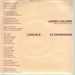   VINYL 45) UK LIGHTBEAT 1982 AGONY COLUMN (EARLY 80S GROUP) Music